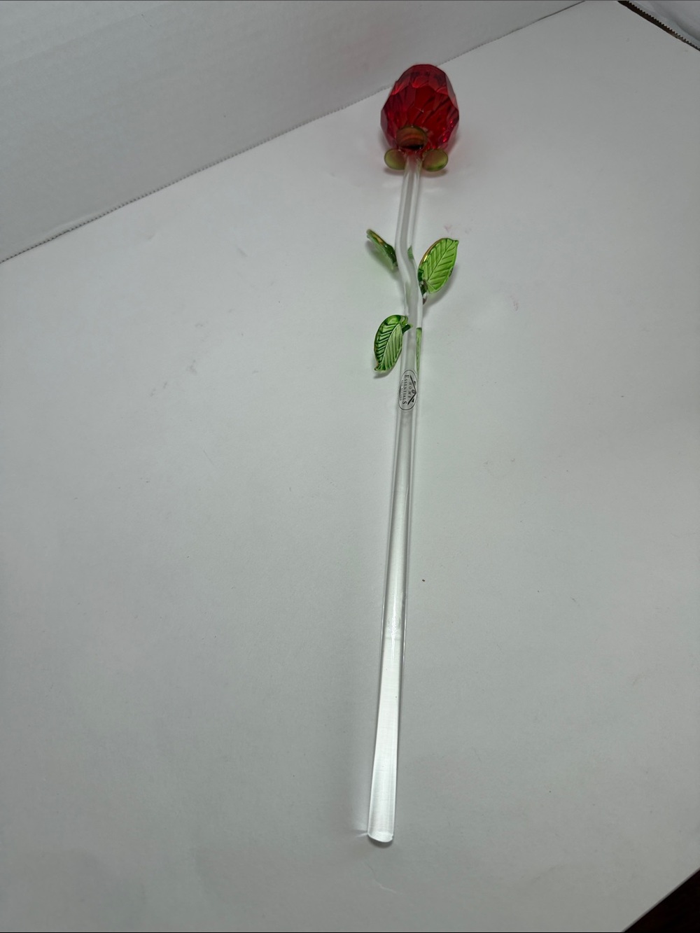 Home essentials Red Glass Rose  Home Accents